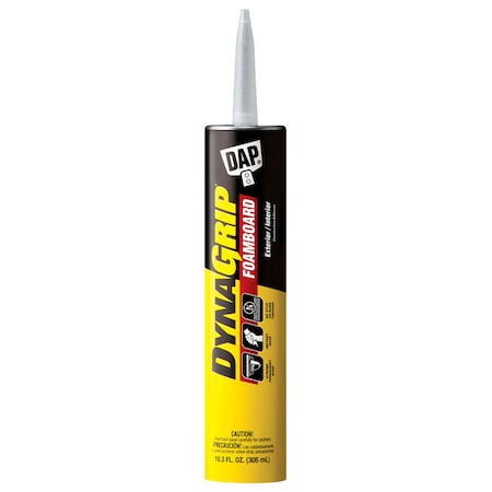 Dap Construction Adhesive, White, 10.3 fl oz, Cartridge 27519